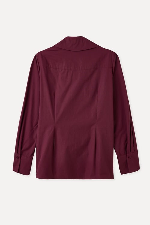  KRUVAZE BAĞLAMA DETAYLI GÖMLEK