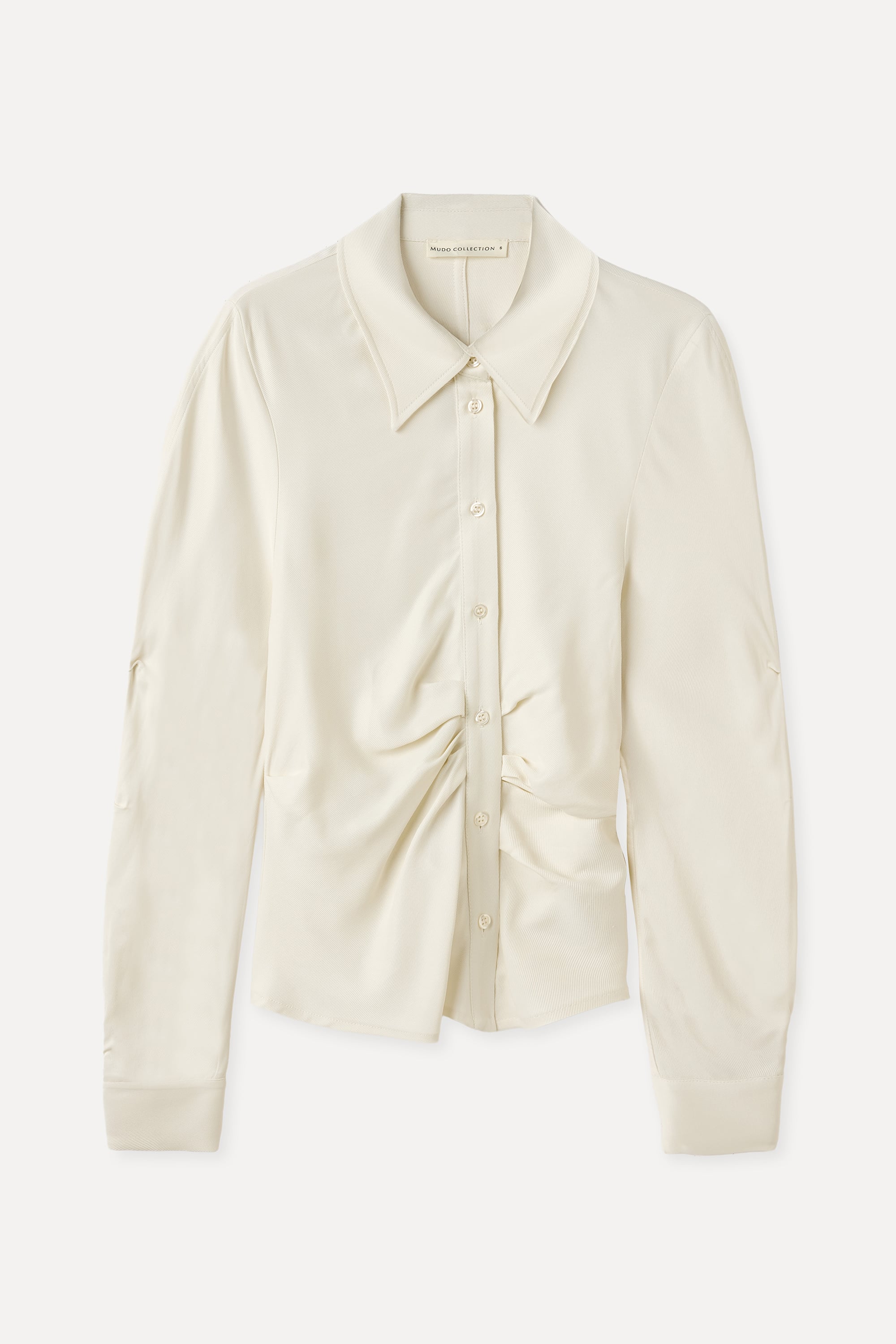 DRAPELİ UZUN KOLLU GÖMLEK