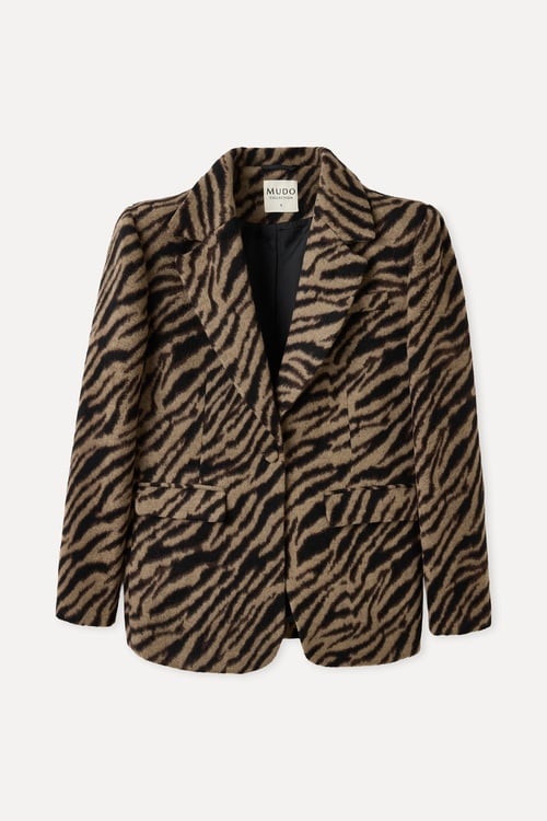 BASKILI DOKULU OVERSIZE BLAZER CEKET