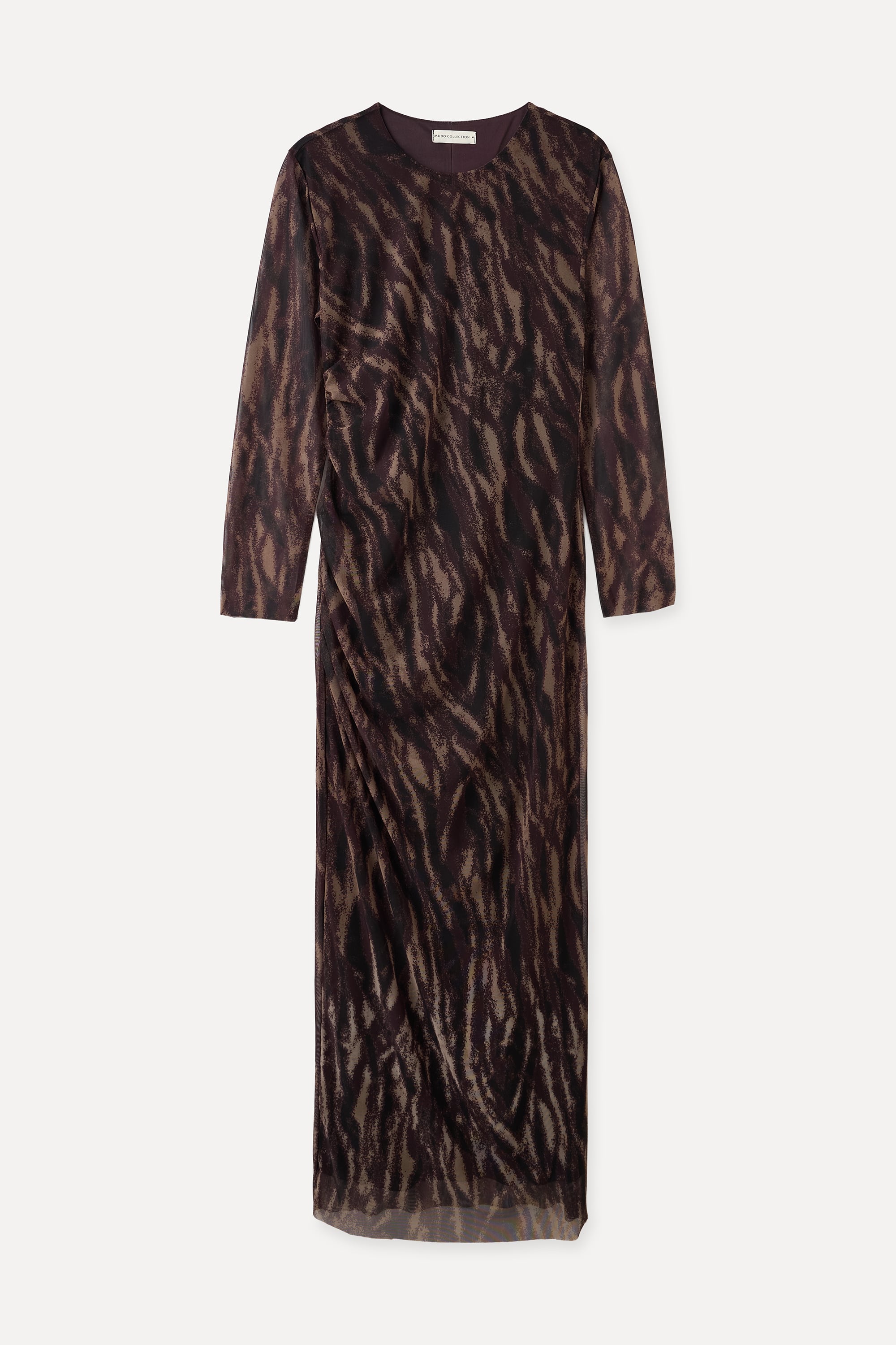 BASKILI DAR UZUN ELBİSE