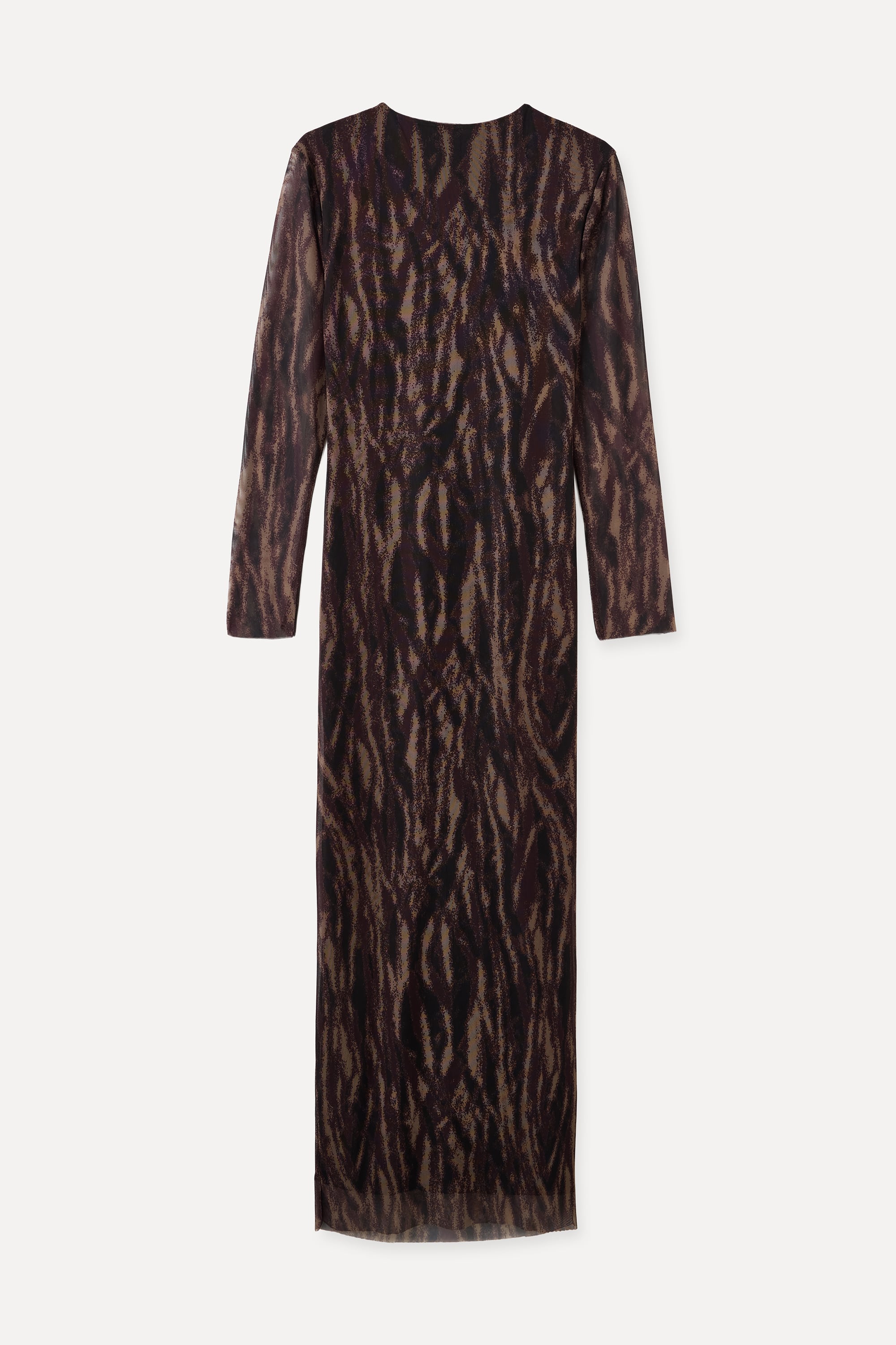 BASKILI DAR UZUN ELBİSE