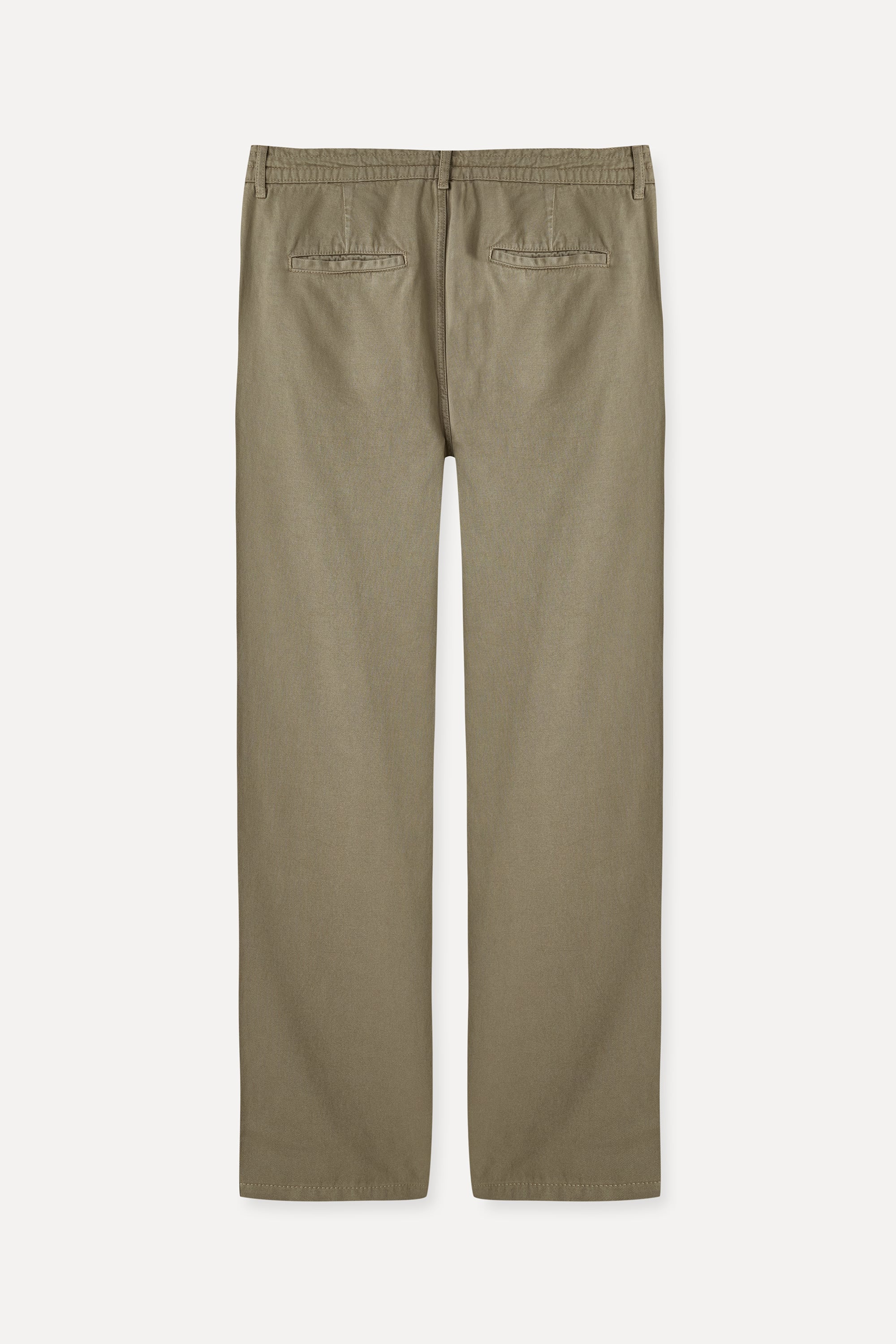 LİYOSEL KARIŞIMLI STRAIGHT FIT BELİ BAĞLAMALI PANTOLON