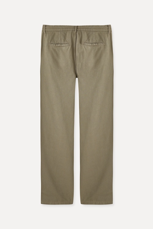 LİYOSEL KARIŞIMLI STRAIGHT FIT BELİ BAĞLAMALI PANTOLON