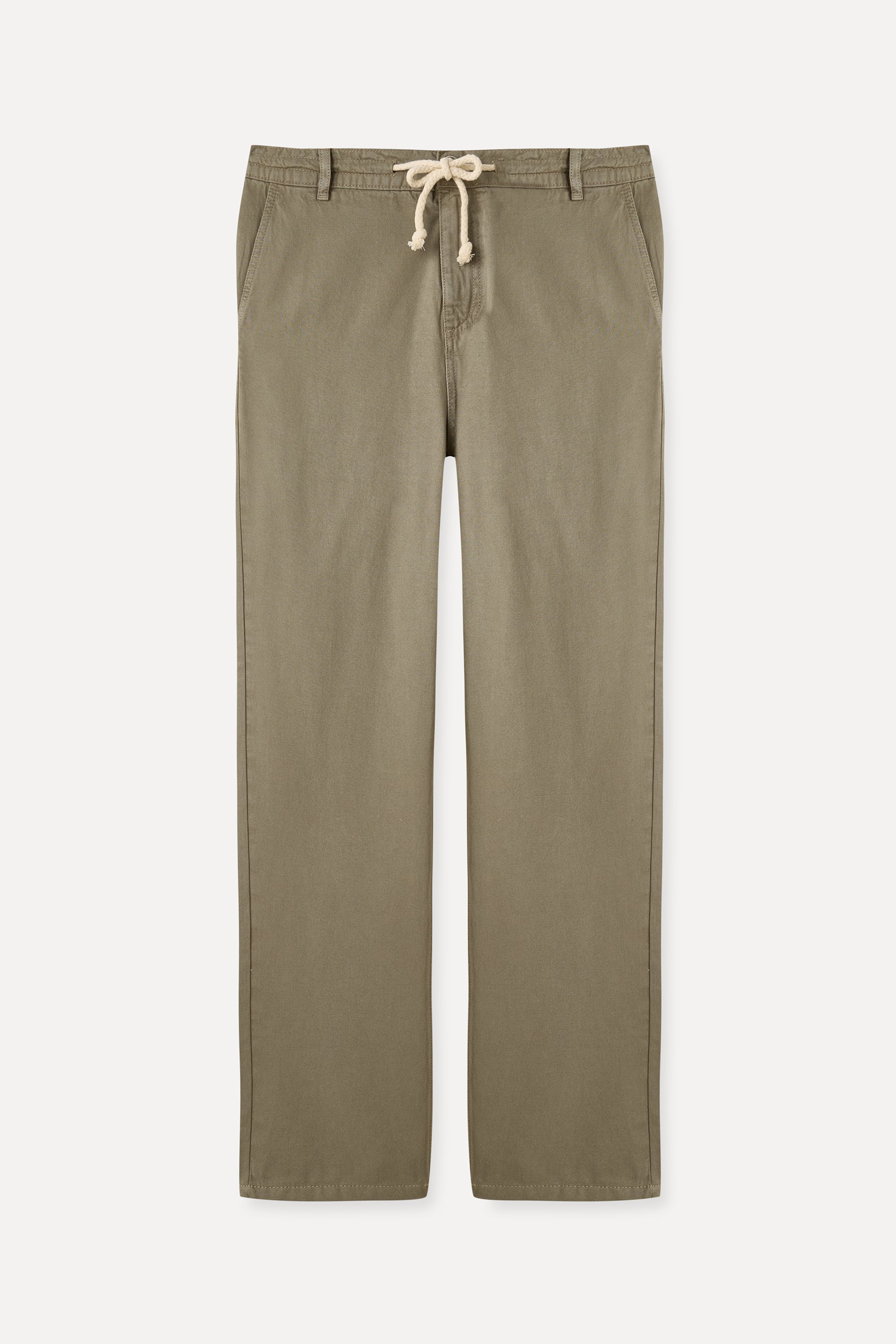 LİYOSEL KARIŞIMLI STRAIGHT FIT BELİ BAĞLAMALI PANTOLON