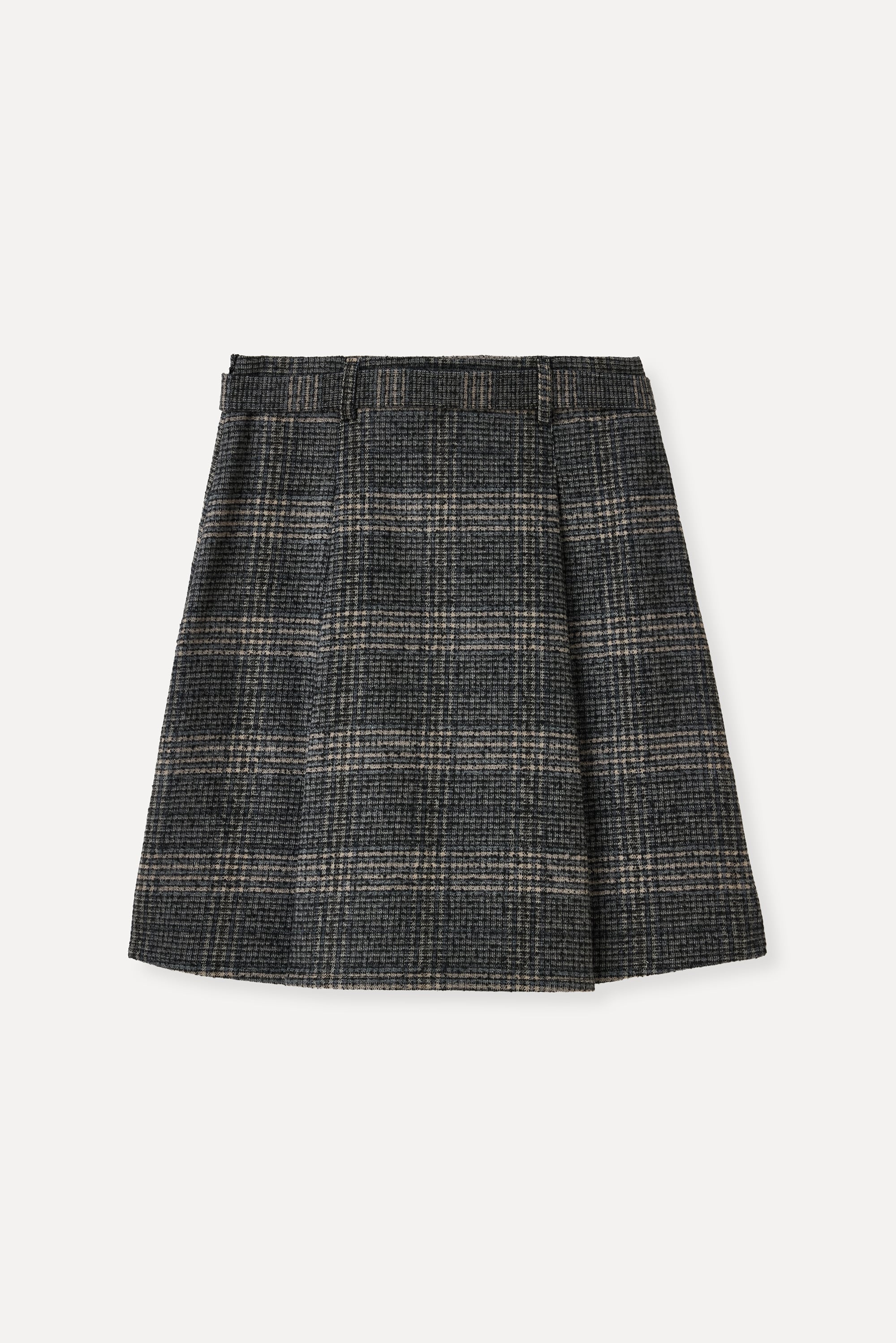 EKOSELİ KEMER DETAYLI MİNİ ETEK