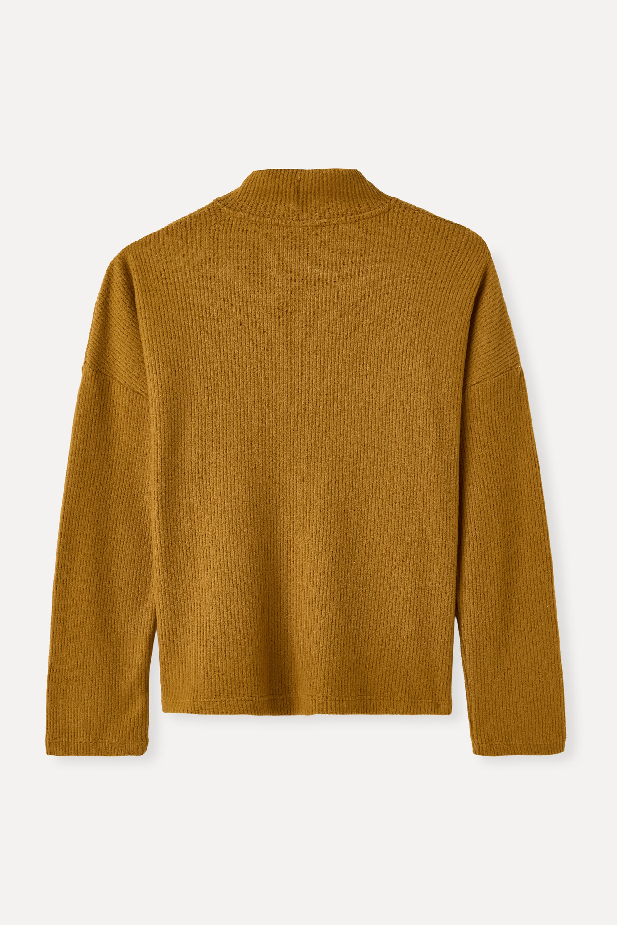 DİK YAKA ÖRME SWEATSHIRT