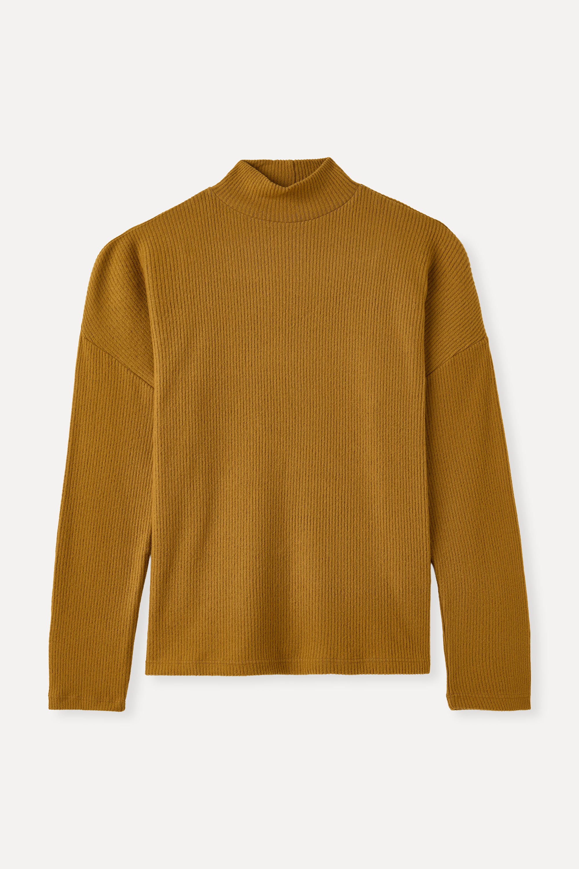 DİK YAKA ÖRME SWEATSHIRT