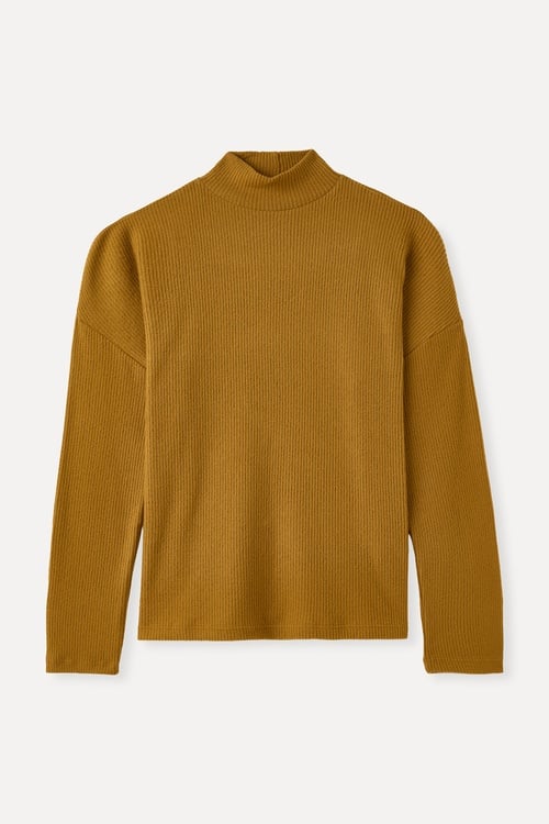  DİK YAKA ÖRME SWEATSHIRT