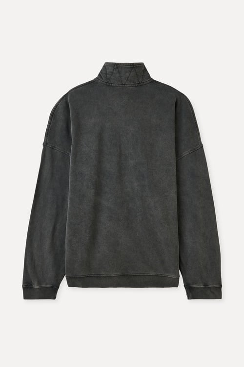 DİK YAKA DETAYLI OVERSIZE SWEATSHIRT