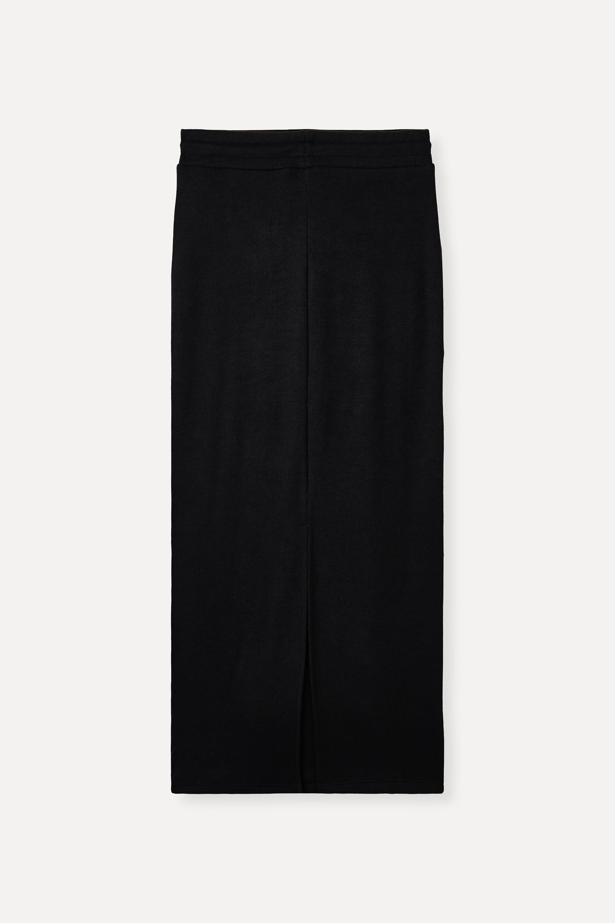 BELİ LASTİKLİ ARKA YIRTMAÇLI UZUN ETEK