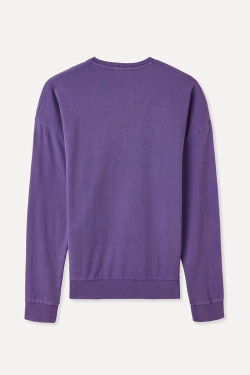 NAKIŞLI BİSİKLET YAKA SWEATSHIRT