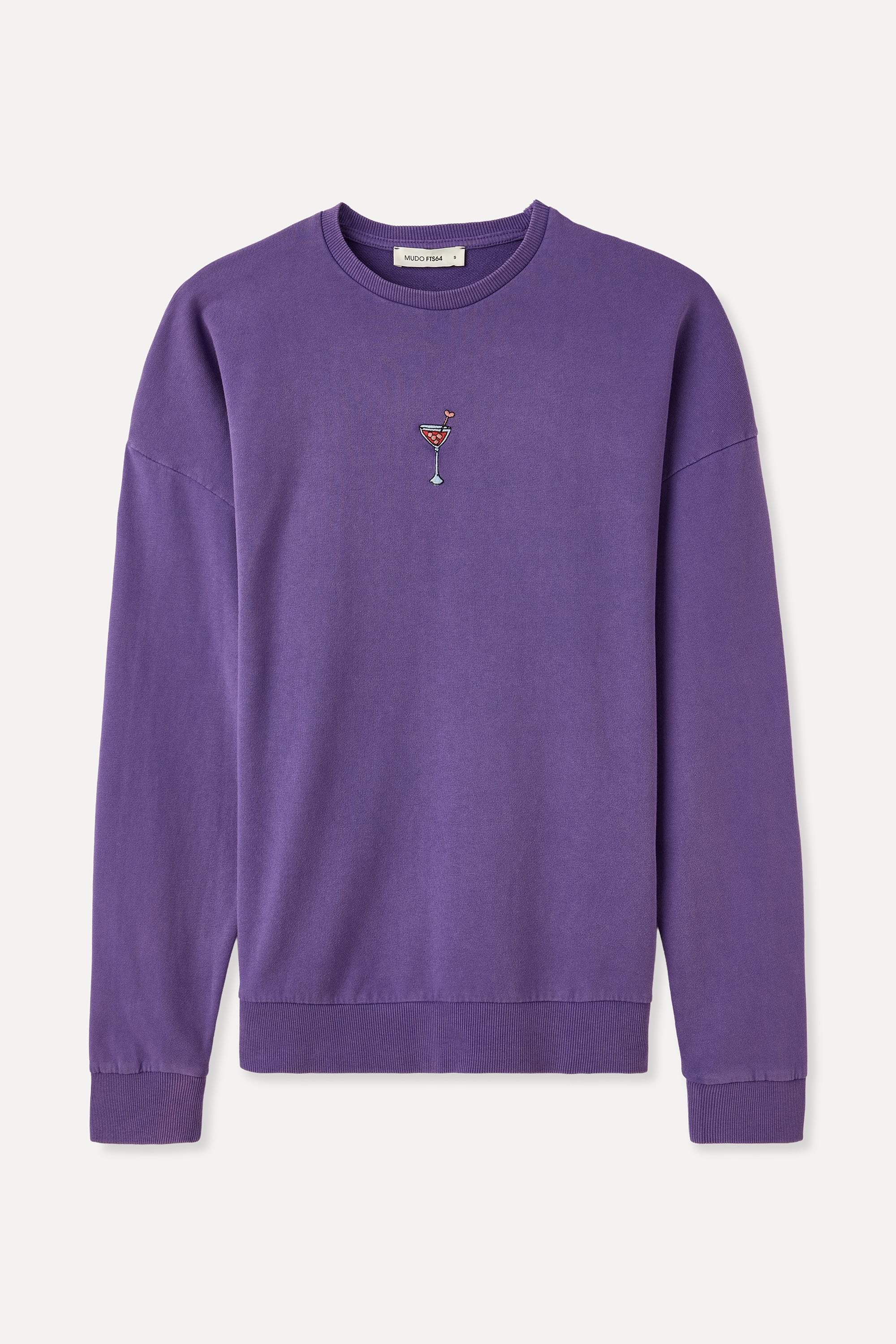 NAKIŞLI BİSİKLET YAKA SWEATSHIRT