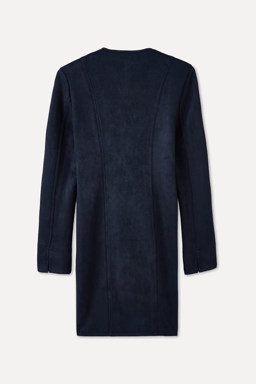  KORSE BAĞLAMALI SÜET DOKULU MİNİ ELBİSE