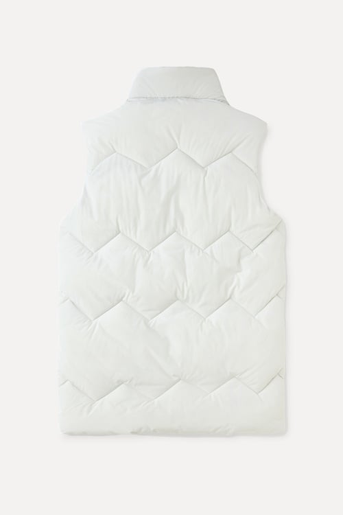 KAPİTONELİ DİK YAKA ŞİŞME YELEK