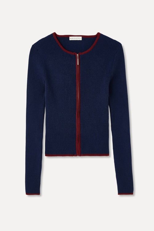 FITTED FERMUARLI BİSİKLET YAKA HIRKA