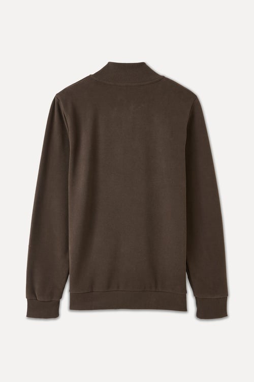  DÜĞMELİ DİK YAKA SWEATSHIRT