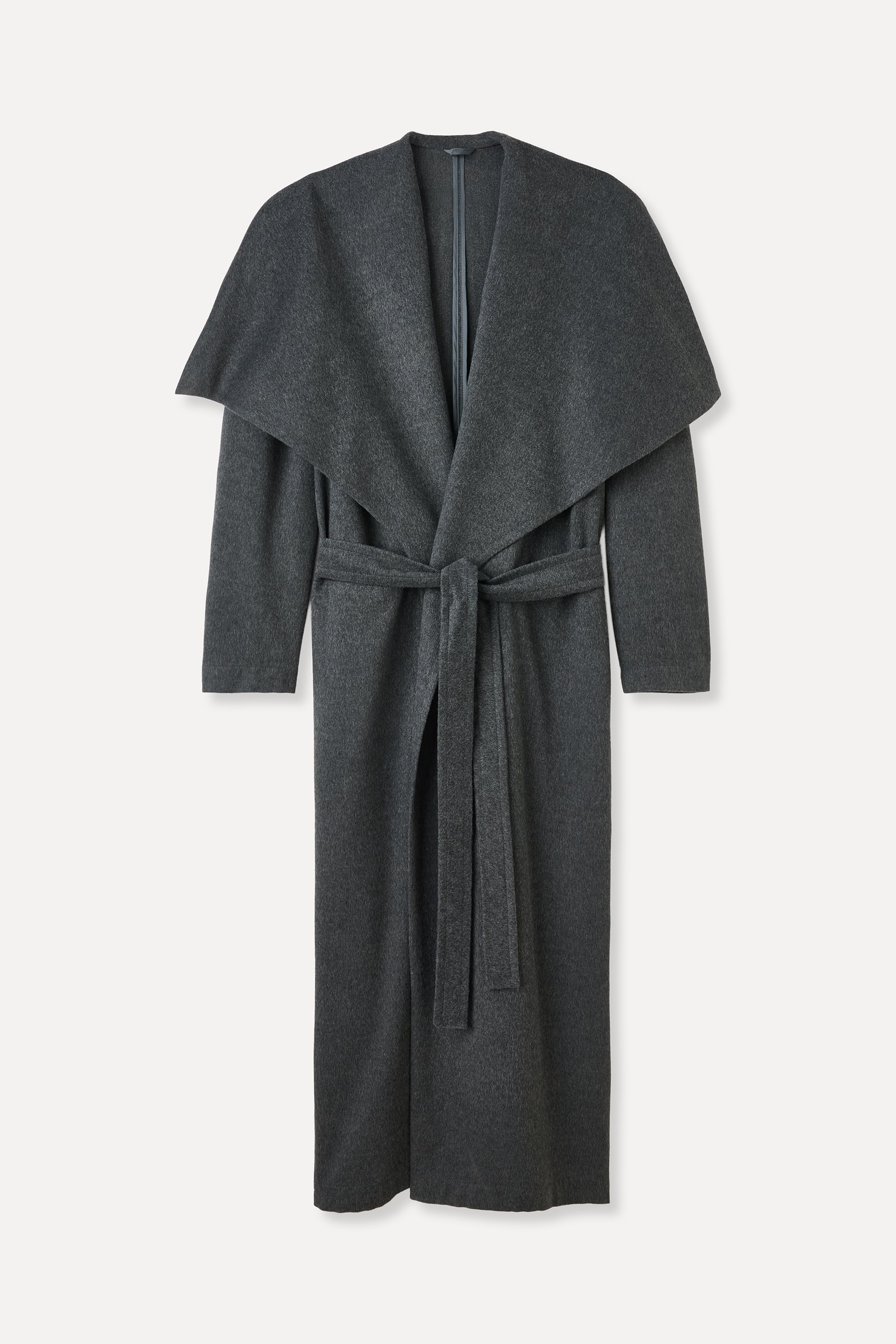 OVERSIZE KEMERLİ UZUN PALTO