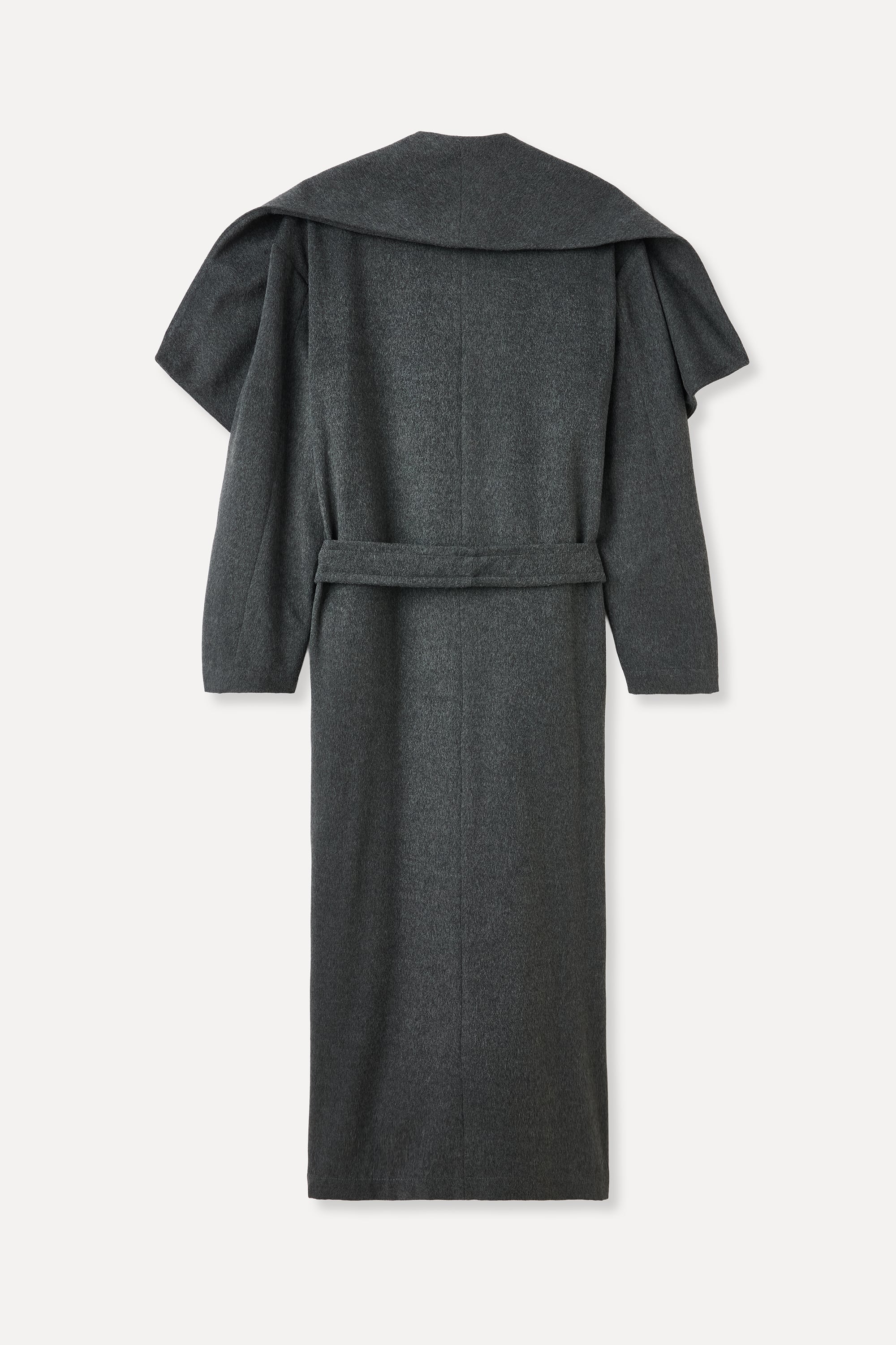 OVERSIZE KEMERLİ UZUN PALTO