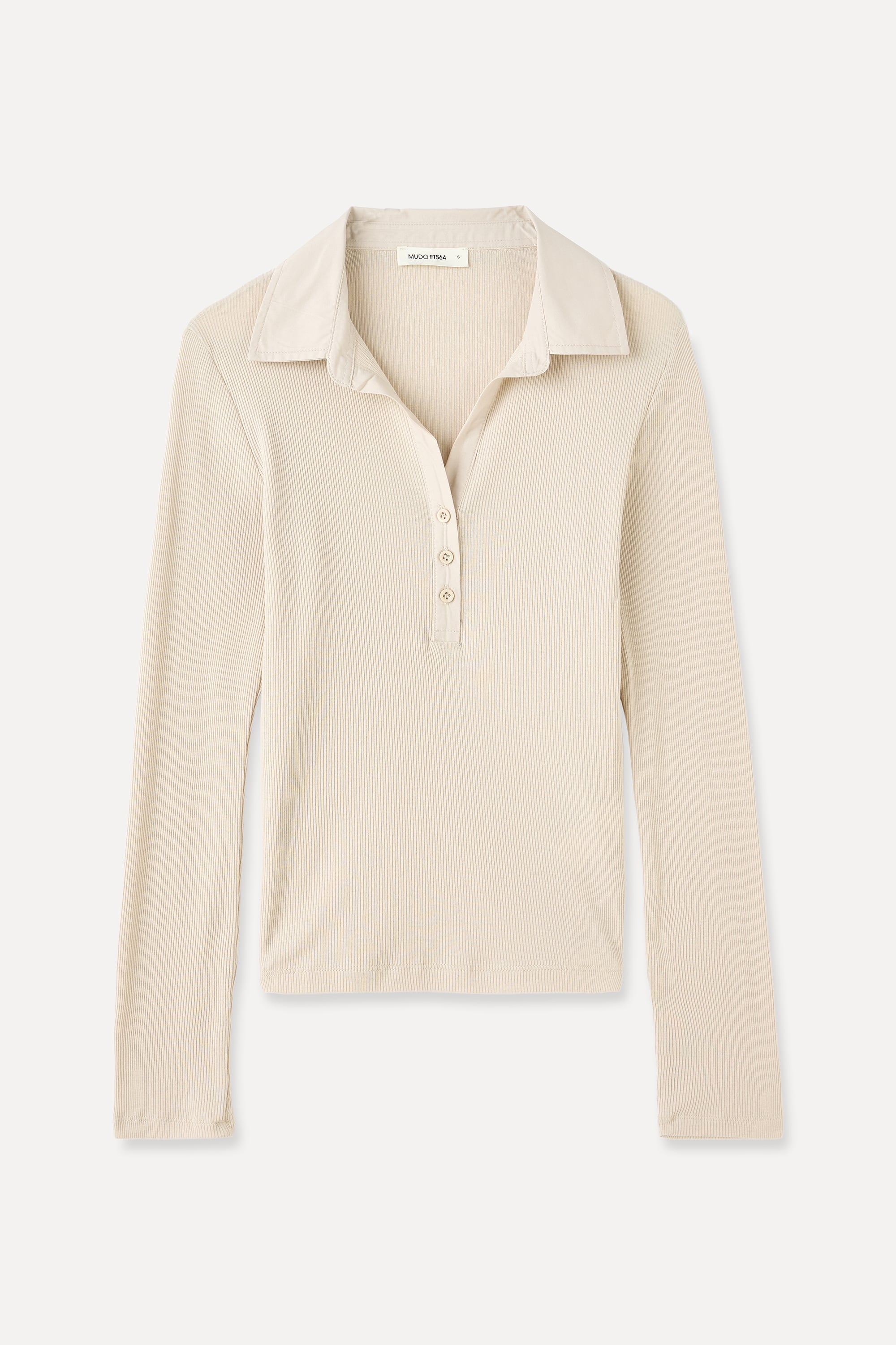 MODAL KARIŞIMLI FITTED UZUN KOLLU BLUZ