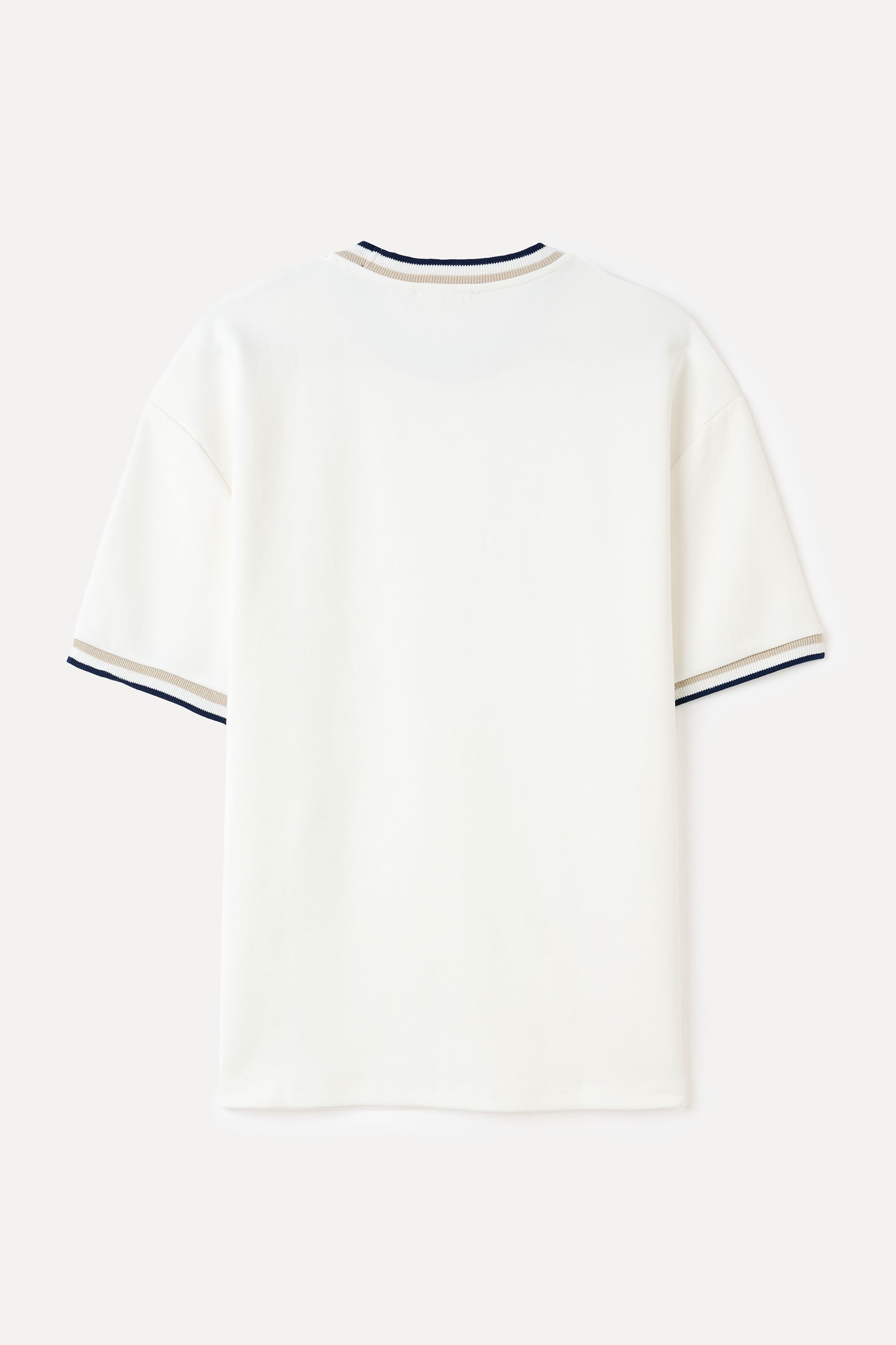 ŞERİT DETAYLI KISA KOLLU OVERSIZE T-SHIRT