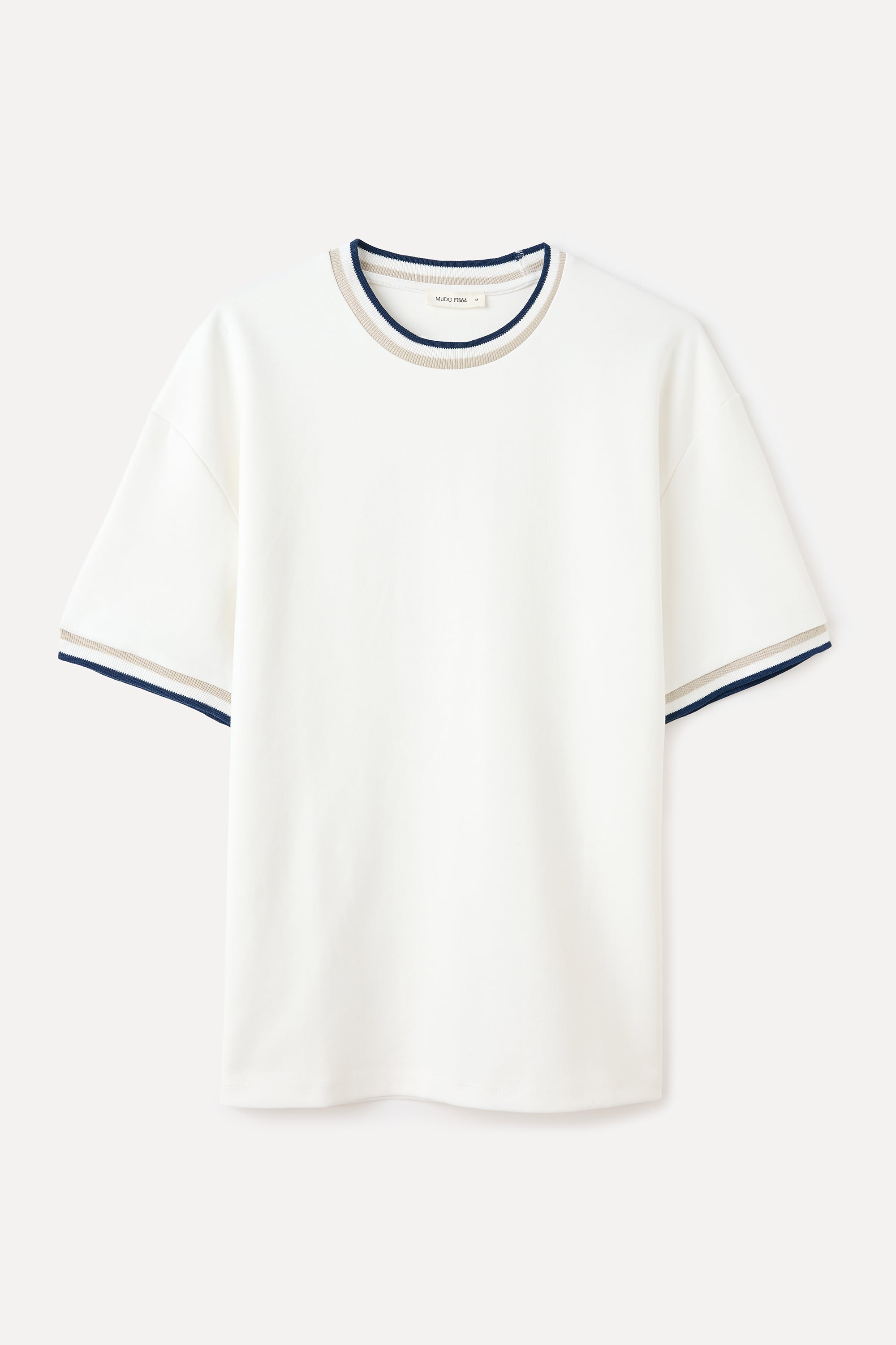 ŞERİT DETAYLI KISA KOLLU OVERSIZE T-SHIRT