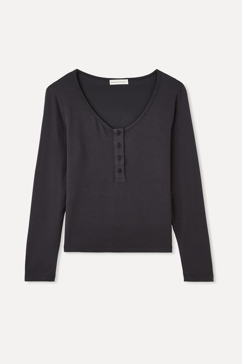 FITTED MODAL UZUN KOLLU T-SHIRT