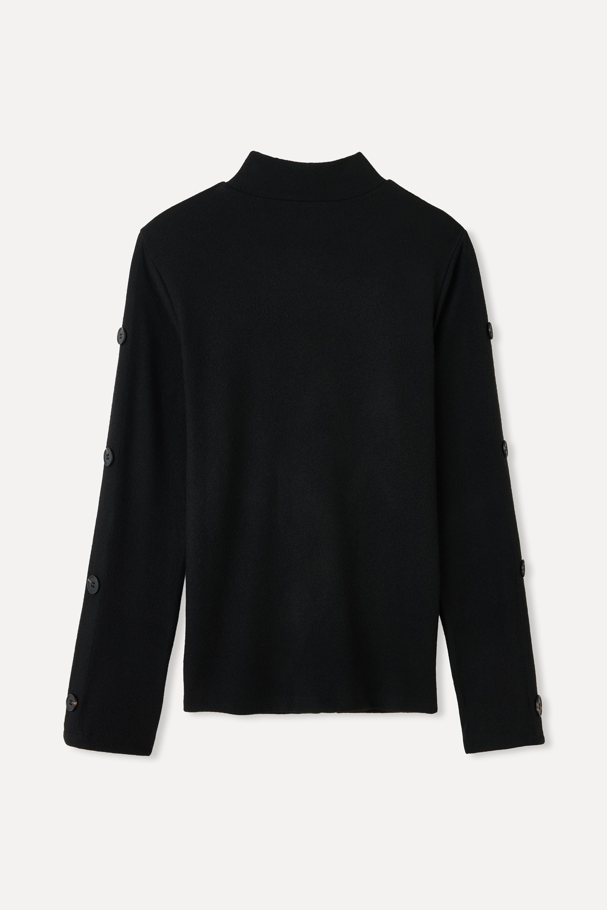 DİK YAKA DÜĞME DETAYLI KAZAK