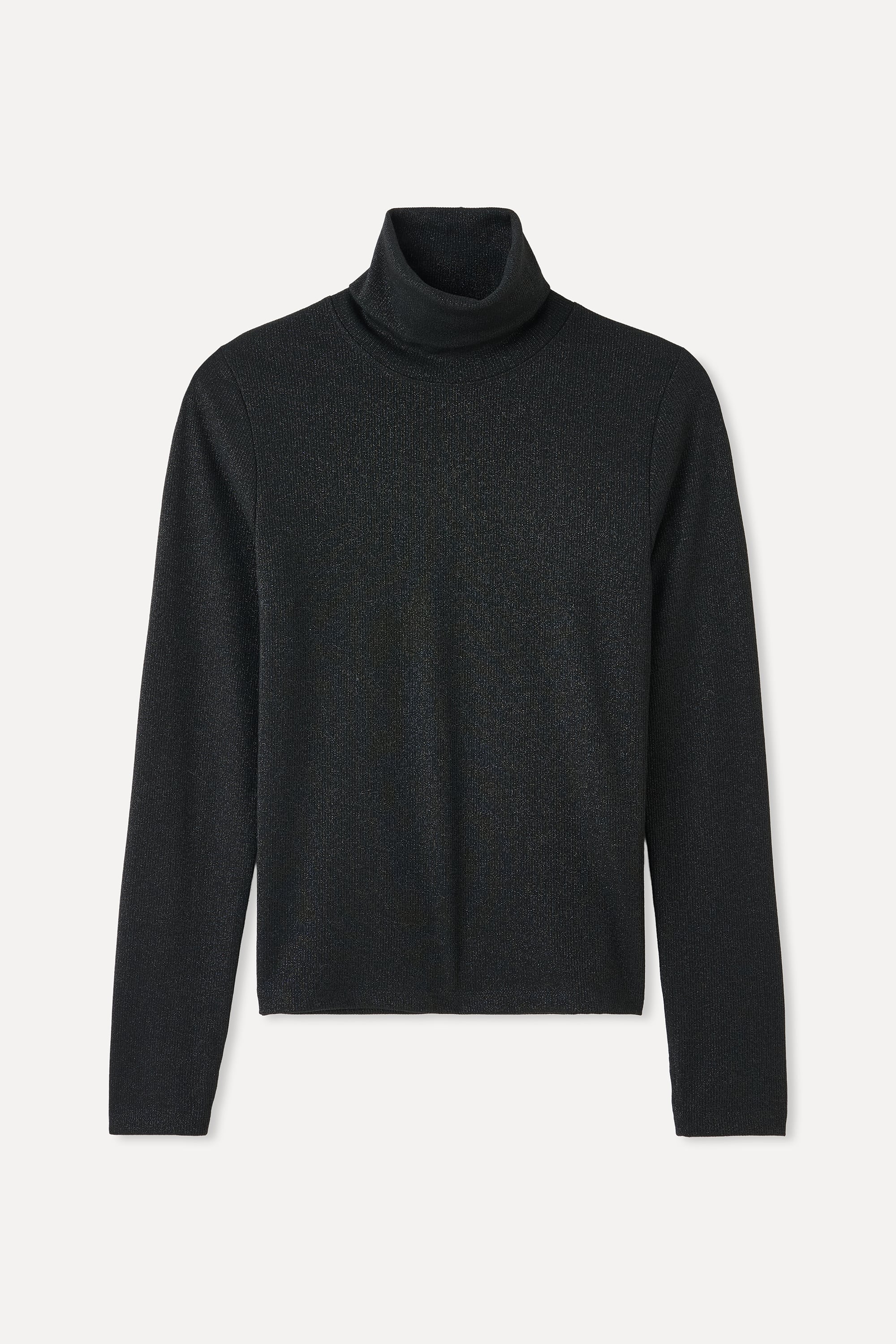 DİK YAKA FITTED UZUN KOLLU T-SHIRT