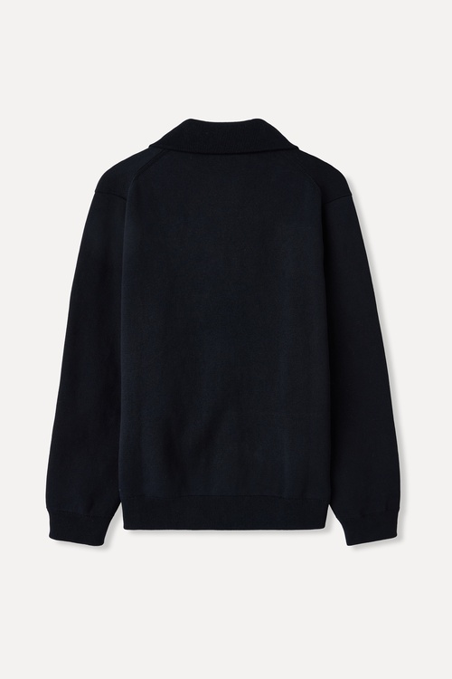  DİK YAKA ÇİFT FERMUARLI HIRKA