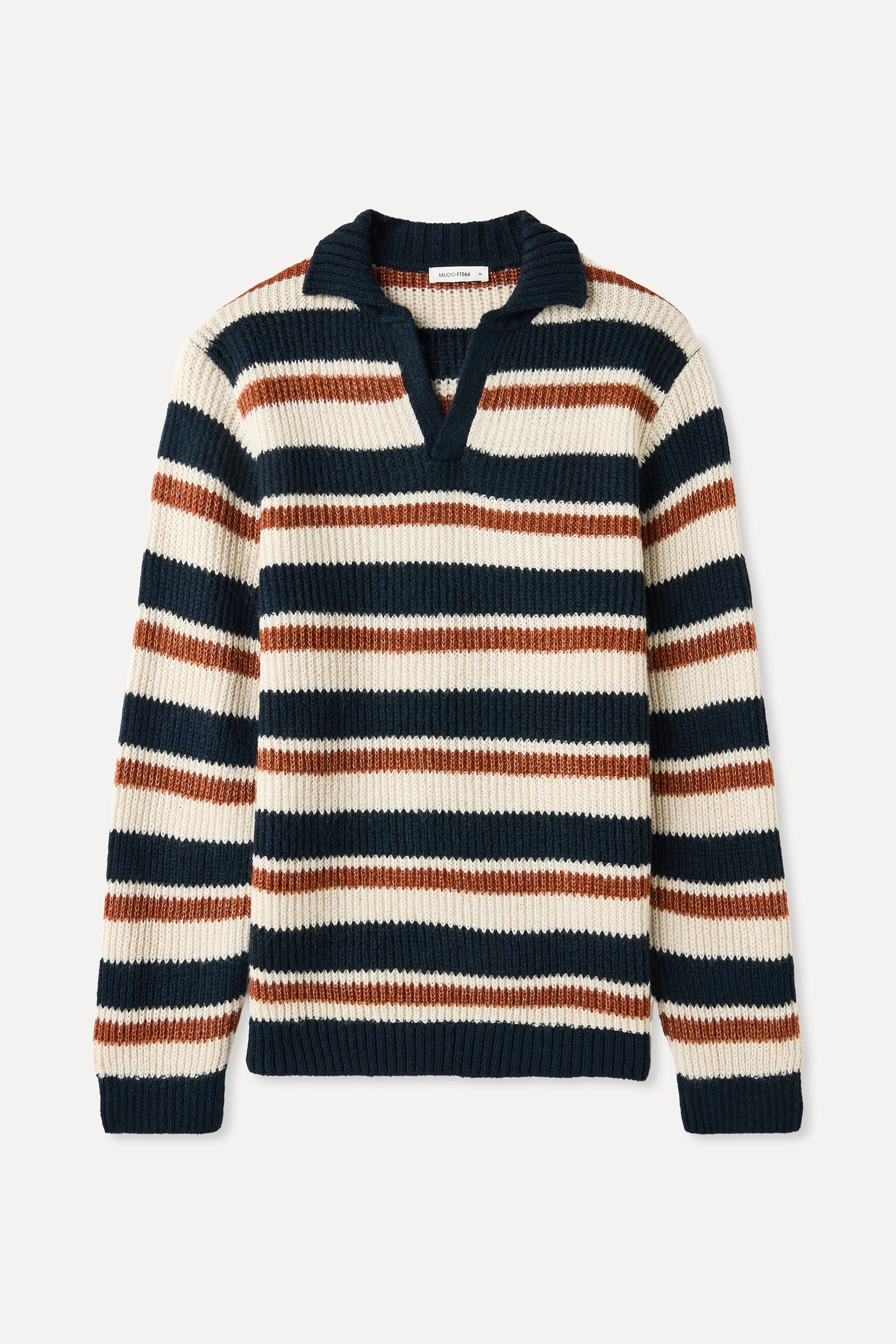 ÇİZGİLİ LOOSE FIT POLO YAKA KAZAK