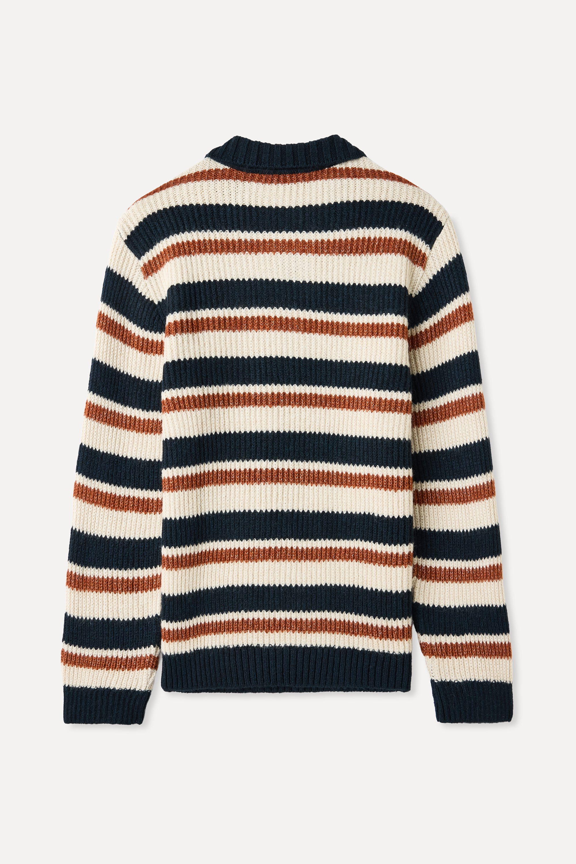 ÇİZGİLİ LOOSE FIT POLO YAKA KAZAK