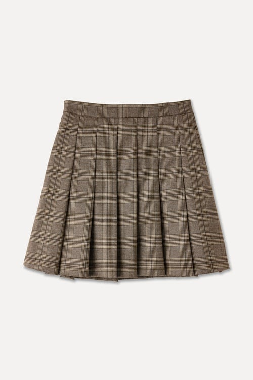 EKOSELİ KEMER DETAYLI MİNİ ETEK