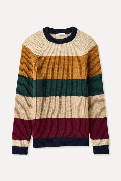  RENK BLOKLU YÜNLÜ KAZAK