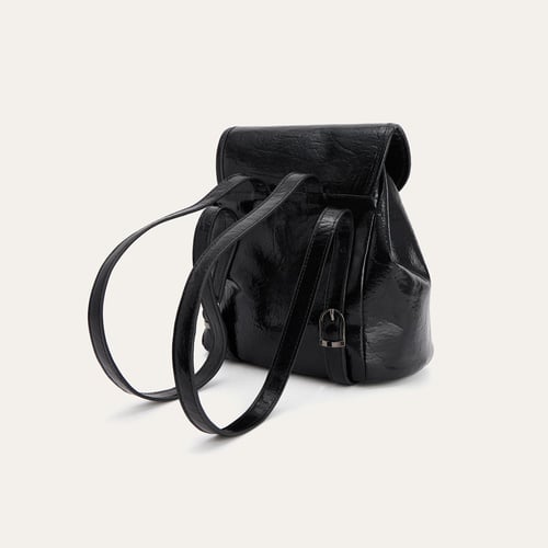 KIRIŞIK DERİ GÖRÜNÜMLÜ SIRT ÇANTASI