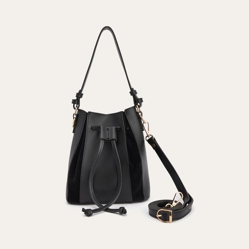 KIRIŞIK DERİ GÖRÜNÜMLÜ BÜZGÜLÜ EL ÇANTASI