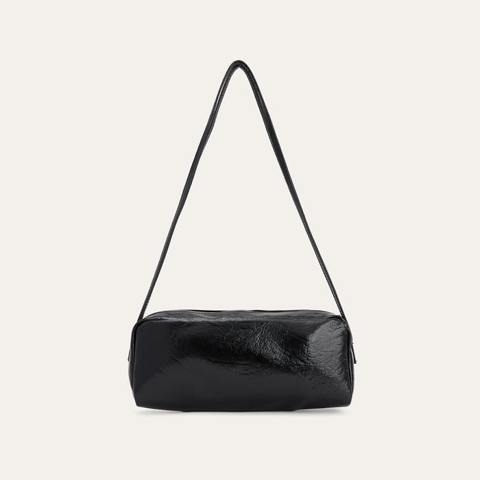 KIRIŞIK DERİ GÖRÜNÜMLÜ BAGET EL ÇANTASI