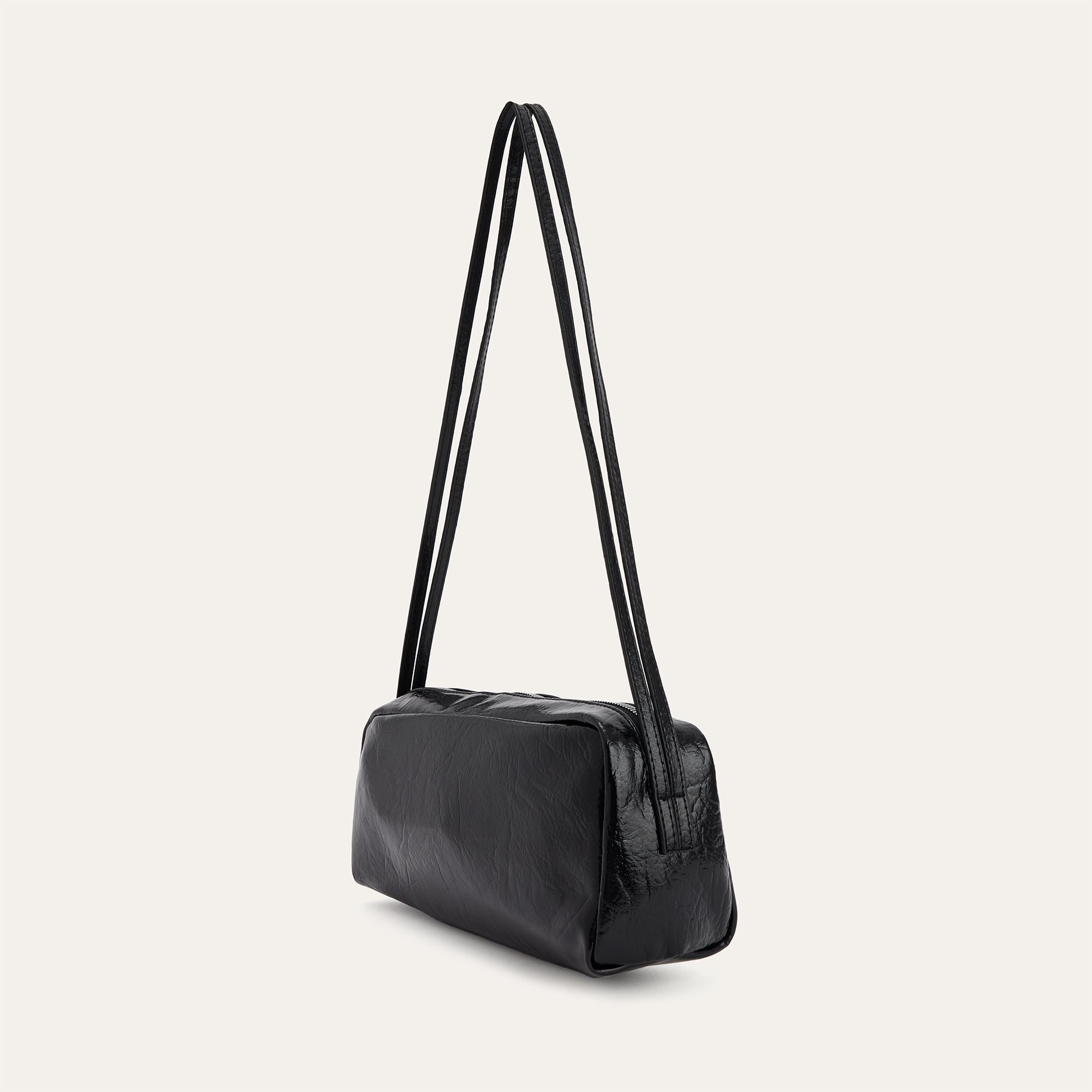 KIRIŞIK DERİ GÖRÜNÜMLÜ BAGET EL ÇANTASI