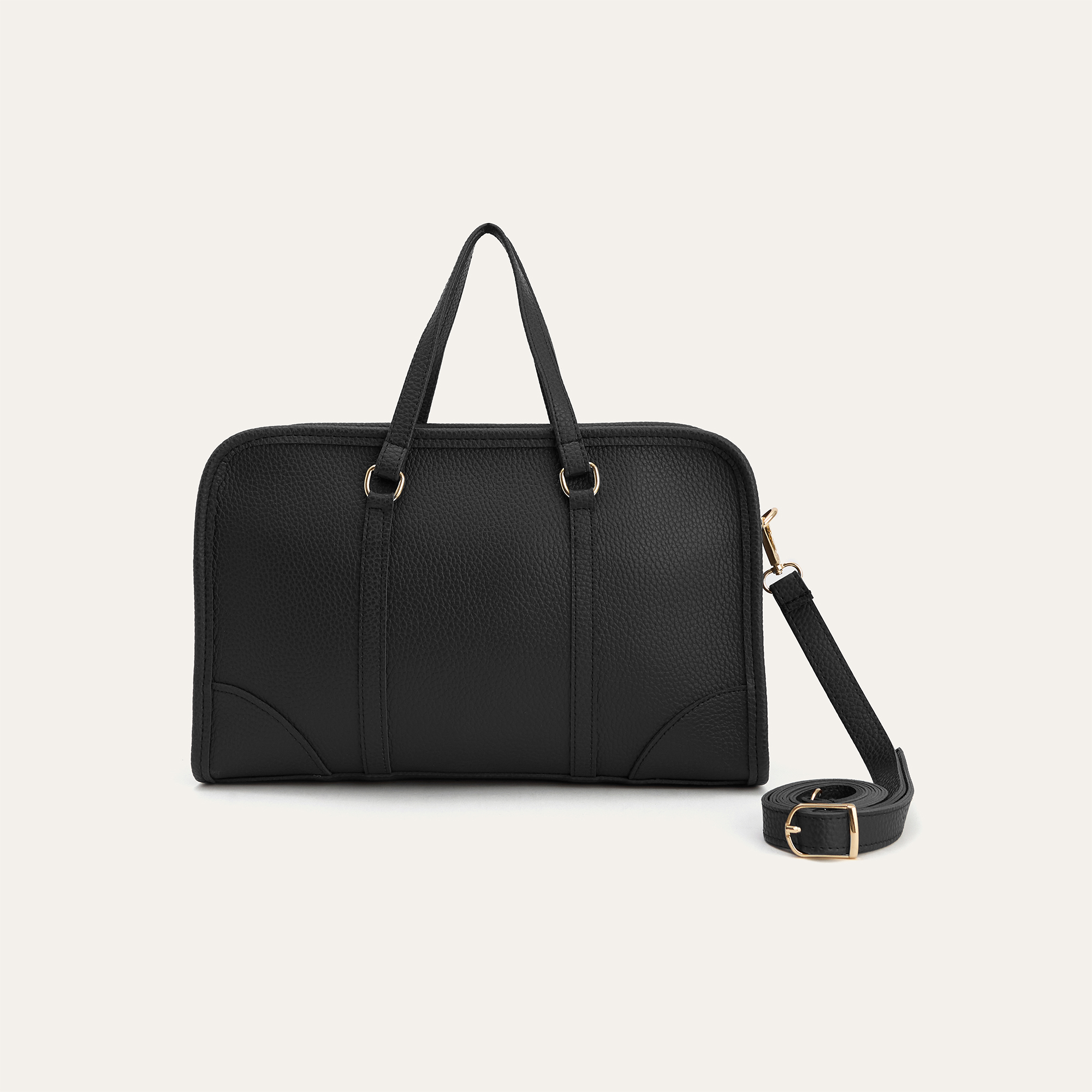 DERİ GÖRÜNÜMLÜ DİKİŞ DETAYLI OMUZ ÇANTASI