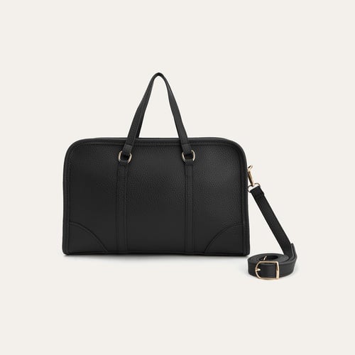 DERİ GÖRÜNÜMLÜ DİKİŞ DETAYLI OMUZ ÇANTASI