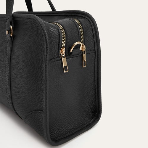 DERİ GÖRÜNÜMLÜ DİKİŞ DETAYLI OMUZ ÇANTASI