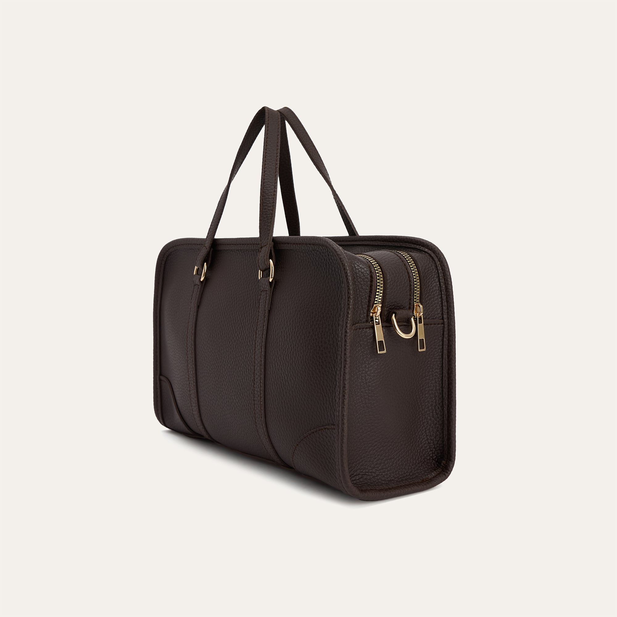 DERİ GÖRÜNÜMLÜ DİKİŞ DETAYLI OMUZ ÇANTASI