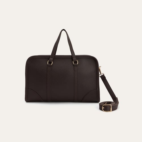 DERİ GÖRÜNÜMLÜ DİKİŞ DETAYLI OMUZ ÇANTASI