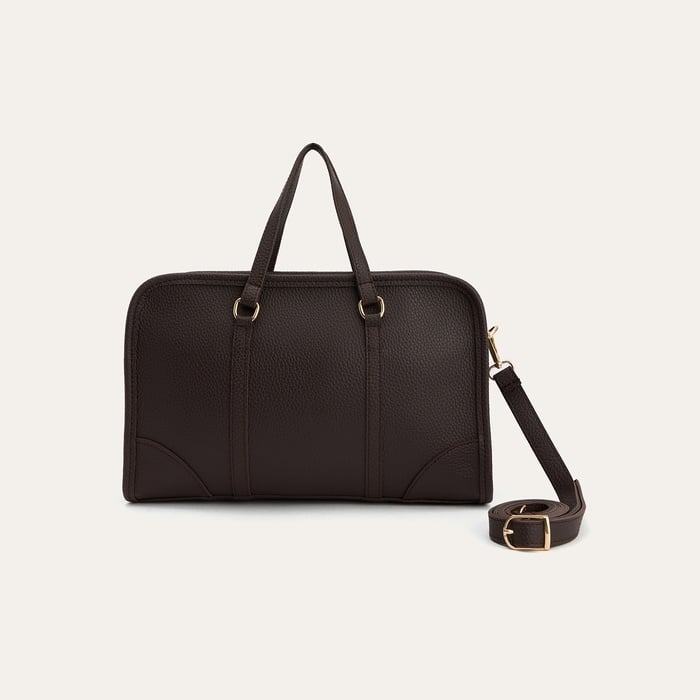 DERİ GÖRÜNÜMLÜ DİKİŞ DETAYLI OMUZ ÇANTASI