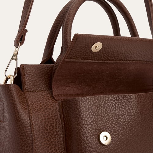 DERİ GÖRÜNÜMLÜ OMUZ ÇANTASI