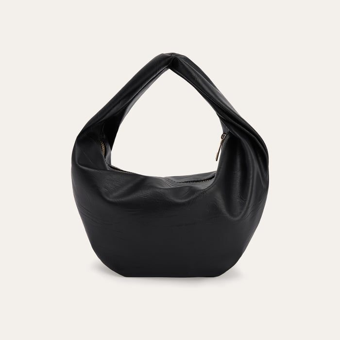 KIRIŞIK DERİ GÖRÜNÜMLÜ EL ÇANTASI