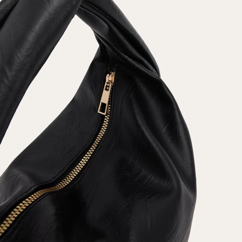 KIRIŞIK DERİ GÖRÜNÜMLÜ EL ÇANTASI