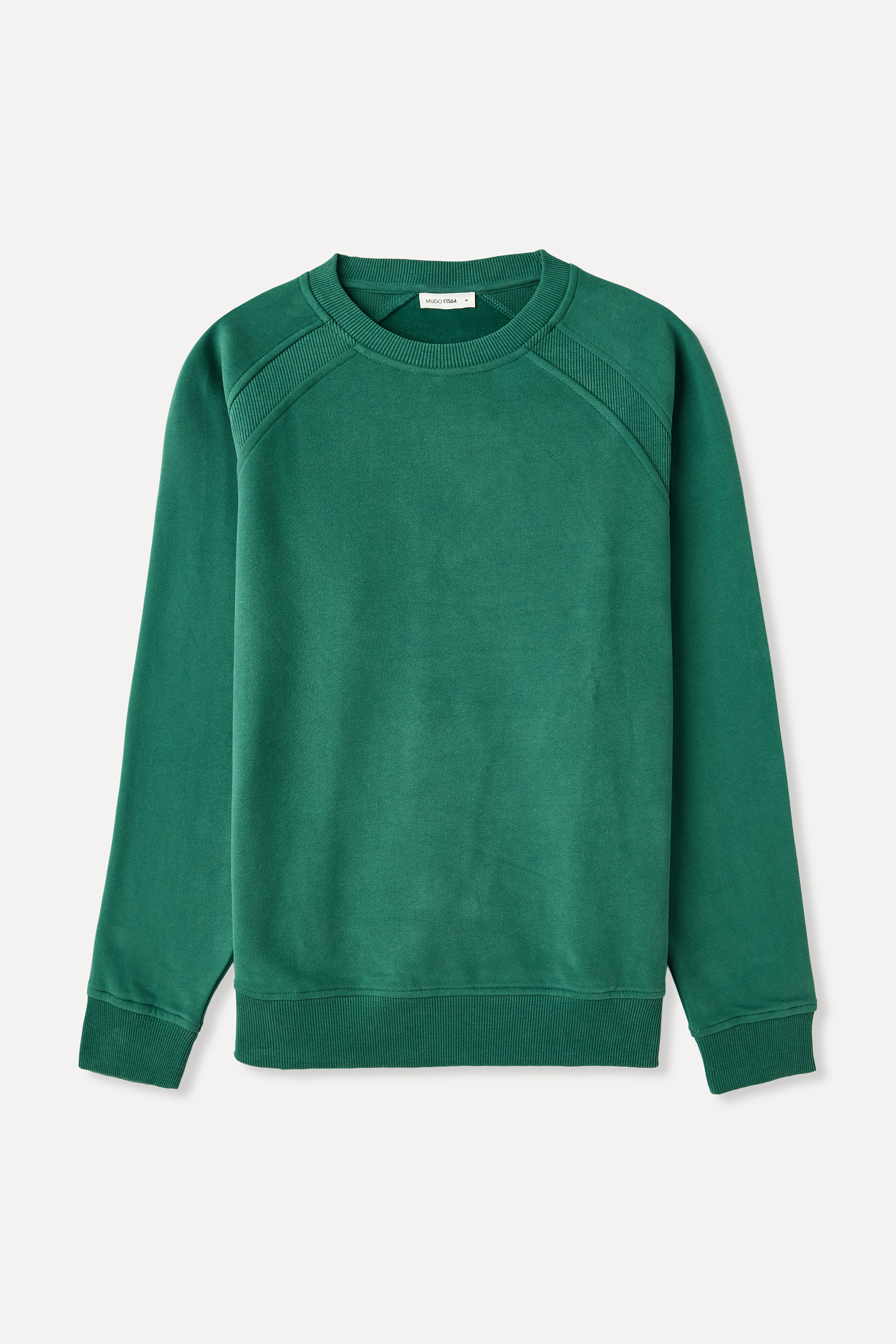 Erkek Yeşil Loose Fit Bisiklet Yaka Sweatshirt