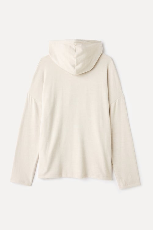 İNCİ DETAYLI KAPÜŞONLU SWEATSHIRT