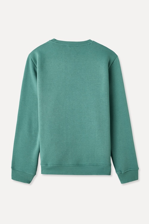  NAKIŞLI BİSİKLET YAKA SWEATSHIRT