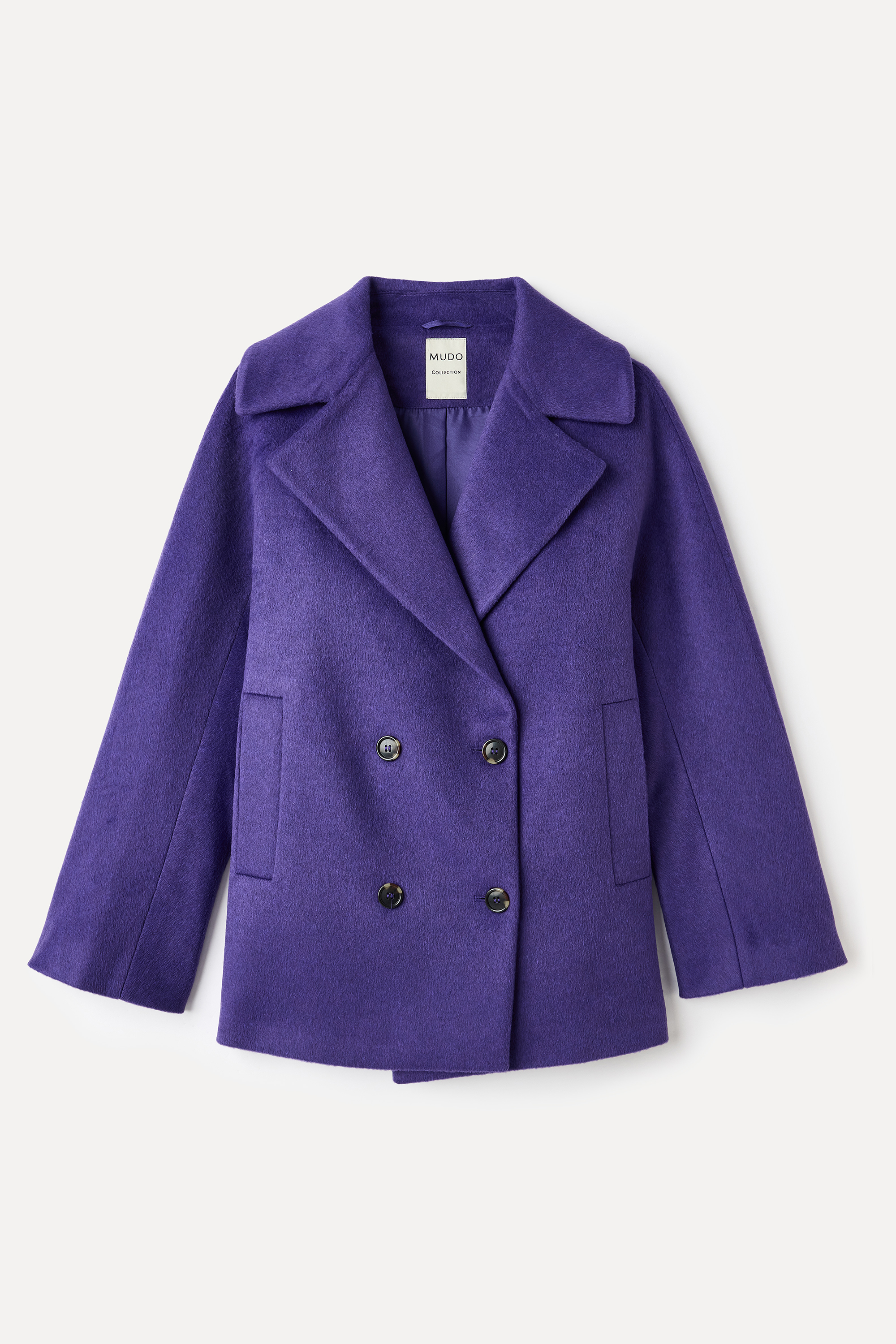 LOOSE FIT KISA YÜN KARIŞIMLI PALTO